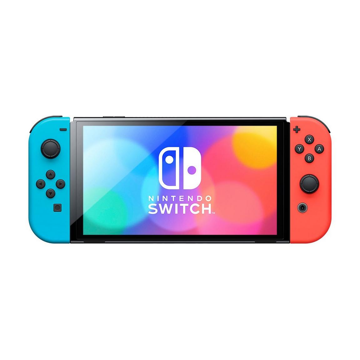 Nintendo Switch OLED with Blue and Red Joy-Con With A Free Game